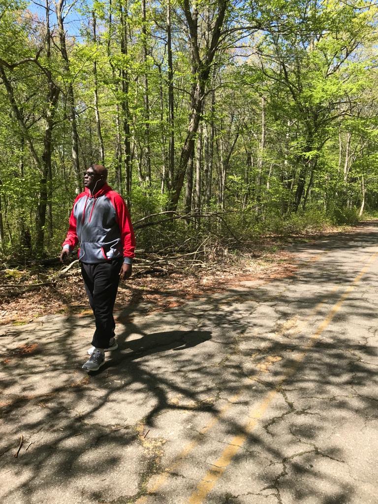 John Aghadiuno enjoing a walk in a nature preservation