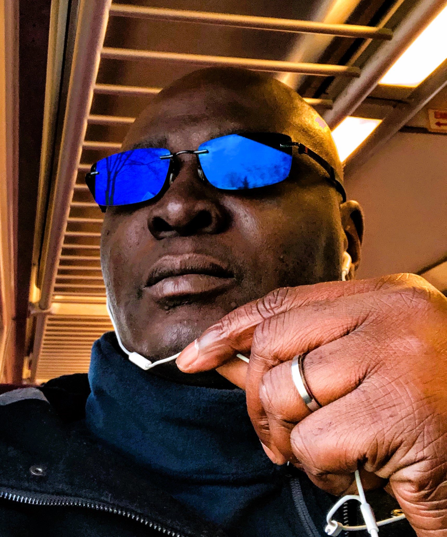 John Aghadiuno on way to work in Boston